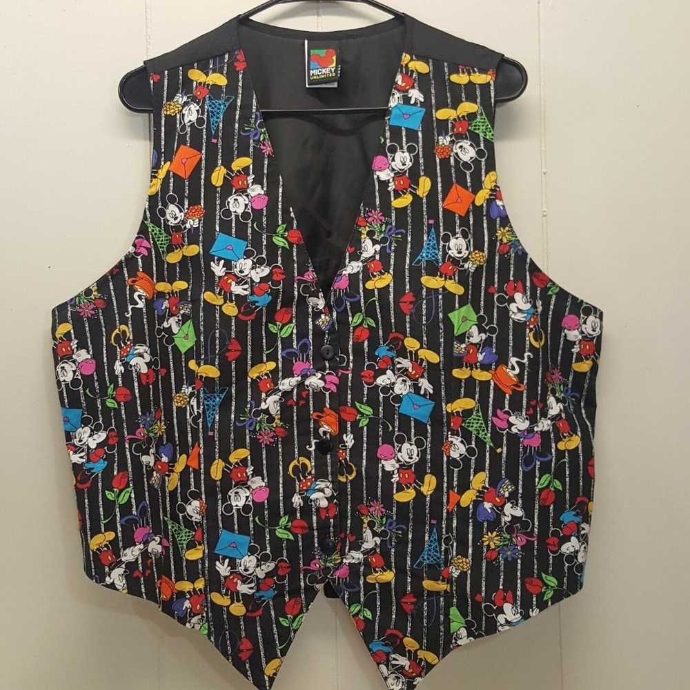 Mickey Unlimited 18W Vest Eiffel Tower Paris Minnie Retro Cosplay Costume - Picture 1 of 4